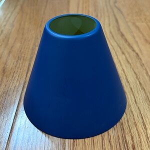 Blue Cone-Shaped Home Accent Metal Lamp Shade